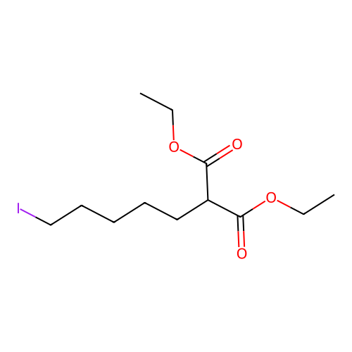 2-(5-Iodopentyl)-malonic acid, diethyl ester structure