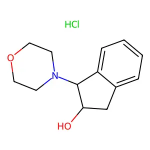 1-(Morpholin-4-yl)-2,3-dihydro-1H-inden-2-ol--hydrogen chloride (1/1) structure