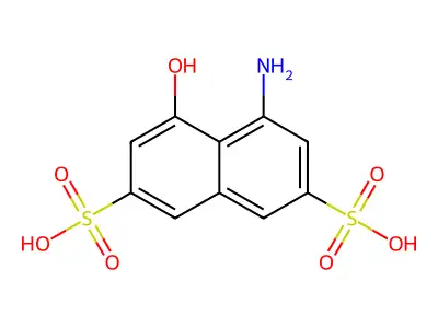 4-Amino-5-hydroxynaphthalene-2,7-disulfonate structure