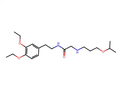 N-[2-(3,4-diethoxyphenyl)ethyl]-2-(3-propan-2-yloxypropylamino)acetamide structure