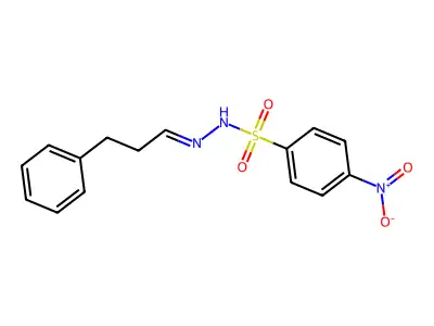 4-nitro-N-(3-phenylpropylideneamino)benzenesulfonamide structure