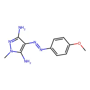 5-Imino-4-((4-methoxyphenyl)diazenyl)-2-methyl-2,5-dihydro-1H-pyrazol-3-amine structure