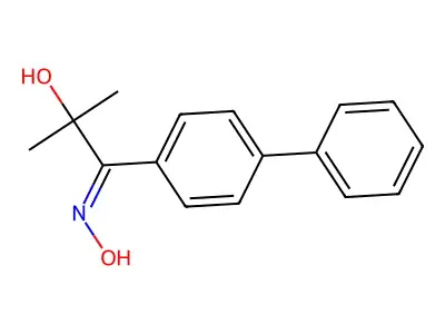 1-Hydroxyimino-2-methyl-1-(4-phenylphenyl)propan-2-ol structure