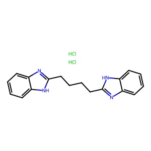 Benzimidazole, 2,2'-tetramethylenebis-, dihydrochloride structure