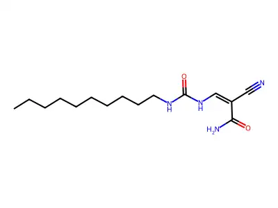 2-Cyano-3-(decylcarbamoylamino)prop-2-enamide structure