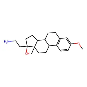 17-(2-aminoethyl)-3-methoxy-13-methyl-7,8,9,11,12,14,15,16-octahydro-6H-cyclopenta[a]phenanthren-17-ol structure