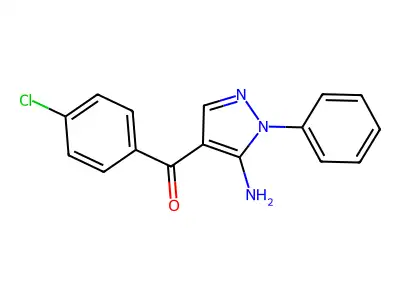 (5-Amino-1-phenyl-1H-pyrazol-4-yl)(4-chlorophenyl)methanone structure