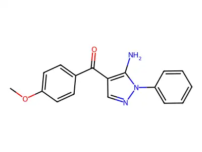 (5-Amino-1-phenyl-1H-pyrazol-4-YL)(4-methoxyphenyl)methanone structure