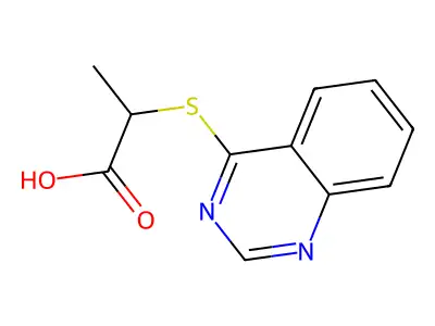 2-(Quinazolin-4-ylthio)propanoic acid structure