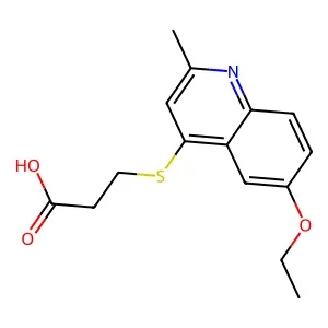 3-[(6-Ethoxy-2-methylquinolin-4-yl)sulfanyl]propanoic acid structure