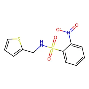 ((2-Nitrophenyl)sulfonyl)(2-thienylmethyl)amine structure