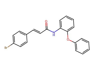3-(4-bromophenyl)-N-(2-phenoxyphenyl)acrylamide structure