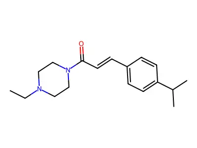 1-(4-Ethylpiperazin-1-yl)-3-(4-propan-2-ylphenyl)prop-2-en-1-one structure