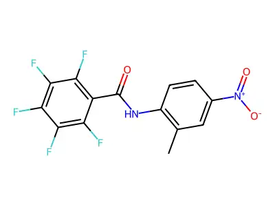 2,3,4,5,6-pentafluoro-N-(2-methyl-4-nitrophenyl)benzamide structure