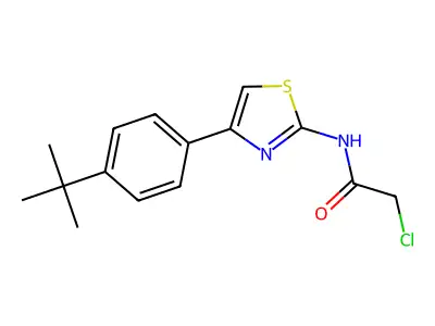 N-[4-(4-tert-butylphenyl)-1,3-thiazol-2-yl]-2-chloroacetamide structure