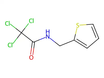 2,2,2-trichloro-N-(thiophen-2-ylmethyl)acetamide structure