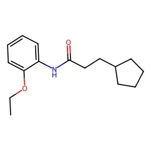 3-cyclopentyl-N-(2-ethoxyphenyl)propanamide structure