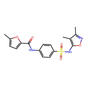 N-[4-[(3,4-dimethyl-1,2-oxazol-5-yl)sulfamoyl]phenyl]-5-methylfuran-2-carboxamide structure