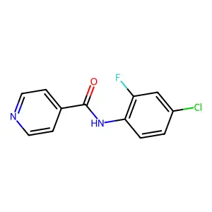 N-(4-chloro-2-fluorophenyl)pyridine-4-carboxamide structure