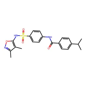 N-[4-[(3,4-dimethyl-1,2-oxazol-5-yl)sulfamoyl]phenyl]-4-propan-2-ylbenzamide structure