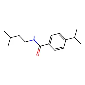 N-(3-methylbutyl)-4-propan-2-ylbenzamide structure