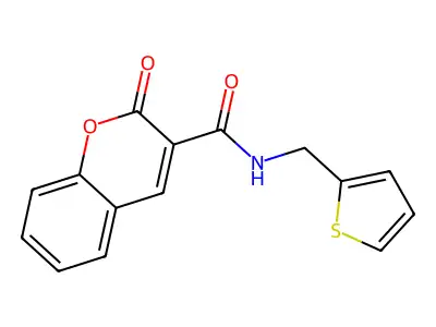 2-oxo-N-(thiophen-2-ylmethyl)-2H-chromene-3-carboxamide structure