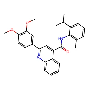 2-(3,4-dimethoxyphenyl)-N-(2-isopropyl-6-methylphenyl)-4-quinolinecarboxamide structure