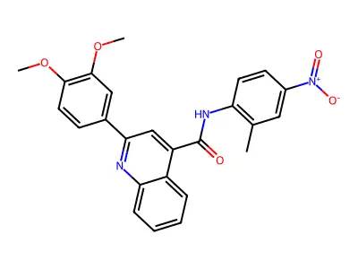2-(3,4-dimethoxyphenyl)-N-(2-methyl-4-nitrophenyl)quinoline-4-carboxamide structure