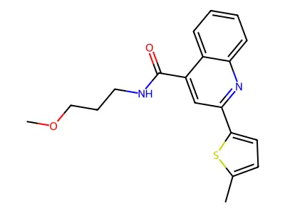 N-(3-methoxypropyl)-2-(5-methylthiophen-2-yl)quinoline-4-carboxamide structure