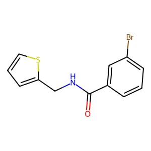 3-bromo-N-(thiophen-2-ylmethyl)benzamide structure