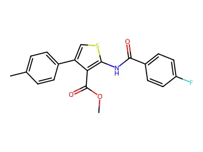 Methyl 2-[(4-fluorobenzoyl)amino]-4-(4-methylphenyl)-3-thiophenecarboxylate structure
