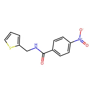 4-nitro-N-(thiophen-2-ylmethyl)benzamide structure
