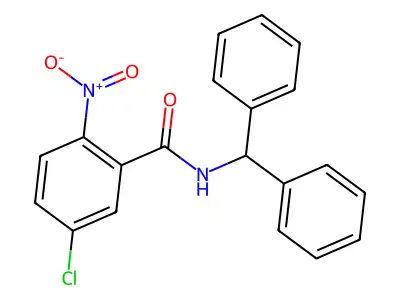 N-benzhydryl-5-chloro-2-nitrobenzamide structure