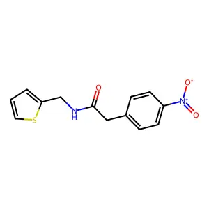 2-(4-硝基苯基)-N-(噻吩-2-基甲基)乙酰胺 structure