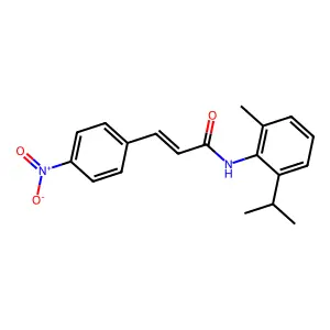 N-(2-methyl-6-propan-2-ylphenyl)-3-(4-nitrophenyl)prop-2-enamide structure