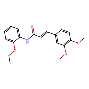 (2E)-3-(3,4-dimethoxyphenyl)-N-(2-ethoxyphenyl)prop-2-enamide structure