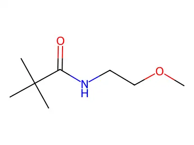 N-(2-methoxyethyl)-2,2-dimethylpropanamide structure