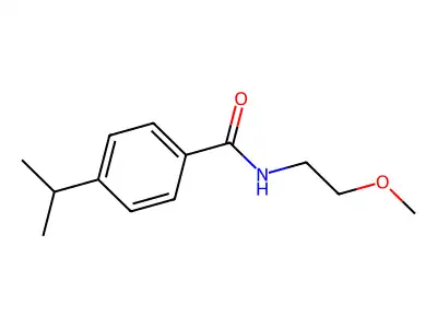 N-(2-methoxyethyl)-4-(propan-2-yl)benzamide structure