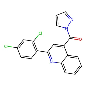 [2-(2,4-Dichlorophenyl)quinolin-4-yl]-pyrazol-1-ylmethanone structure