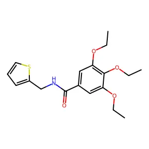 3,4,5-三乙氧基-N-(2-噻吩基甲基)苯甲酰胺 structure