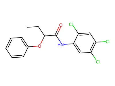 2-phenoxy-N-(2,4,5-trichlorophenyl)butanamide structure