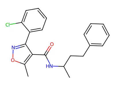 3-(2-chlorophenyl)-5-methyl-N-(4-phenylbutan-2-yl)-1,2-oxazole-4-carboxamide structure