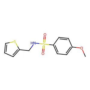 4-methoxy-N-(thiophen-2-ylmethyl)benzenesulfonamide structure