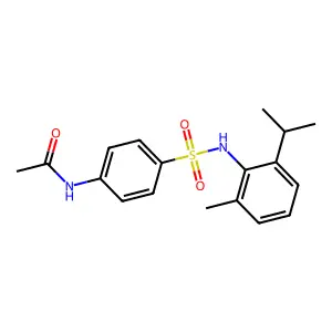N-[4-[(2-methyl-6-propan-2-ylphenyl)sulfamoyl]phenyl]acetamide structure