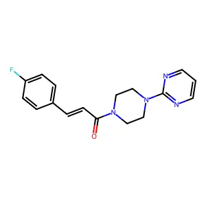 2-{4-[3-(4-Fluorophenyl)acryloyl]-1-piperazinyl}pyrimidine structure