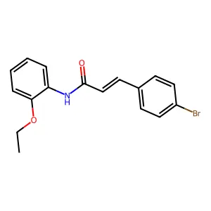 3-(4-bromophenyl)-N-(2-ethoxyphenyl)prop-2-enamide structure