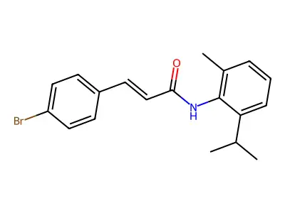 (E)-3-(4-bromophenyl)-N-(2-methyl-6-propan-2-ylphenyl)prop-2-enamide structure
