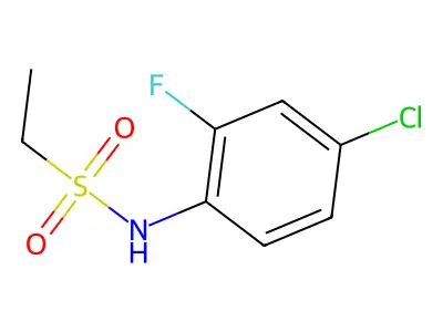 N-(4-chloro-2-fluorophenyl)ethanesulfonamide structure