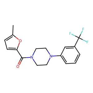 1-(5-Methyl-2-furoyl)-4-[3-(trifluoromethyl)phenyl]piperazine structure