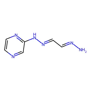 N-(2-hydrazinylideneethylideneamino)pyrazin-2-amine structure